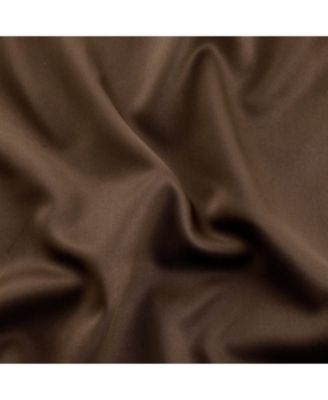 Brown 2 Piece Grommet Top Blackout Curtain Panels For Extra Long Windows