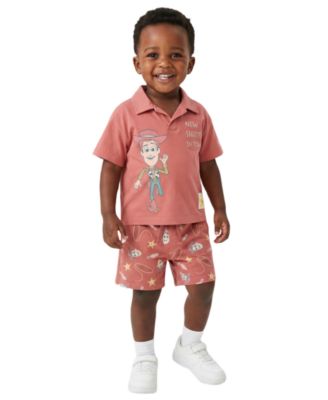 Boys' Toddler 2T-5T Short-Sleeve Polo Shirt and Shorts, 2-Piece Set