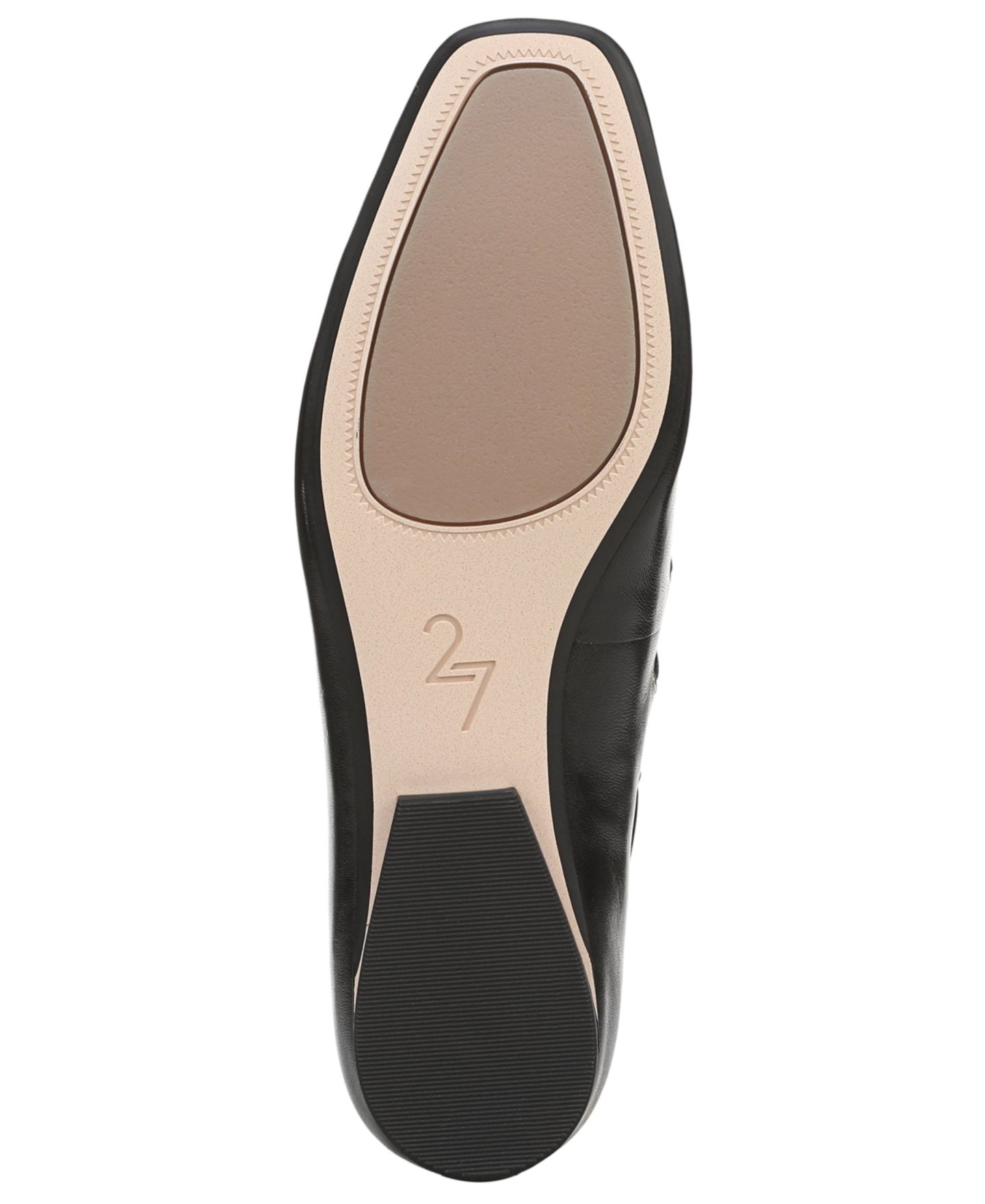 Женские балетки 27 EDIT Naturalizer Carla-Ghillie Square Toe Ballerina Flats, цвет: Чёрный кожаный — фото 5
