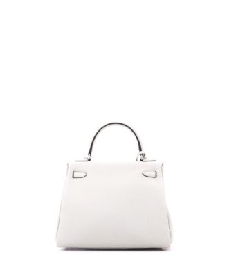 Kelly 25 Handbag Grey Togo with Palladium Hardware