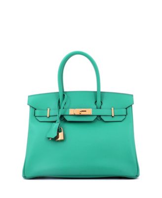 Birkin 30 Handbag Green Epsom with Gold Hardware