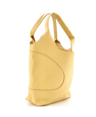 Debossed Cut-Out Hobo Bag Leather