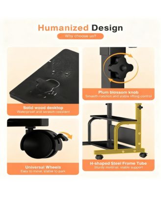 Adjustable Laptop Desk for Home Office, Bedroom, or Small Spaces - Portable, Multi-functional