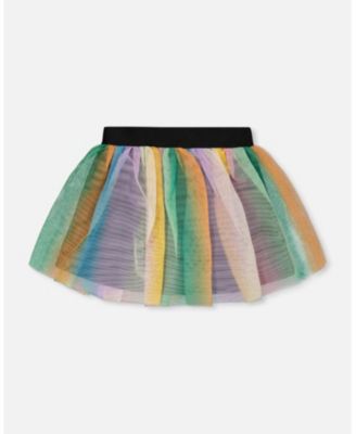 Big Girls Printed Mesh Skirt