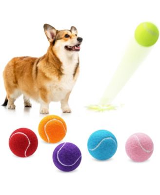Pack of 6 Small Tennis Balls 2 Inch Size for Dogs Colorful Pet Playing Balls for Fetch Training and Pet Ball Launcher Compatible