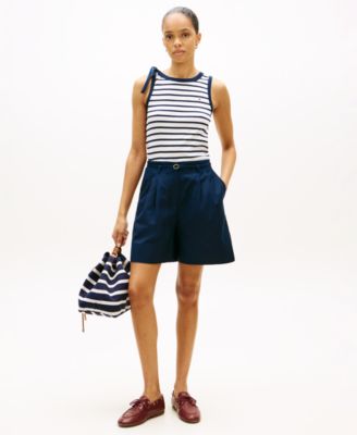 Women's Bow Detail Crew Neck Tank Top