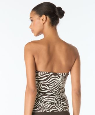 Women's Draped Bandeau Neck Tankini Top