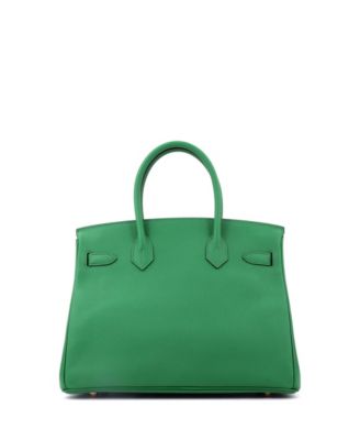 Birkin 30 Handbag Green Epsom with Gold Hardware