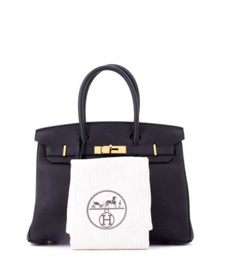Birkin 30 Handbag Black Togo with Gold Hardware