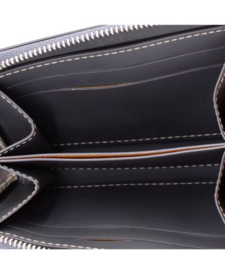 PM Matignon Zip Wallet Coated Canvas with Leather