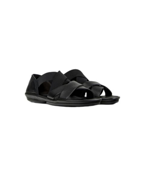 Женские сандалии Camper Right Isla Leather X-Strap, цвет: Чёрный