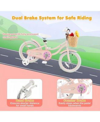 16 Inch Kids Bike with Adjustable Handlebar for Girls Boys Ages 4-7