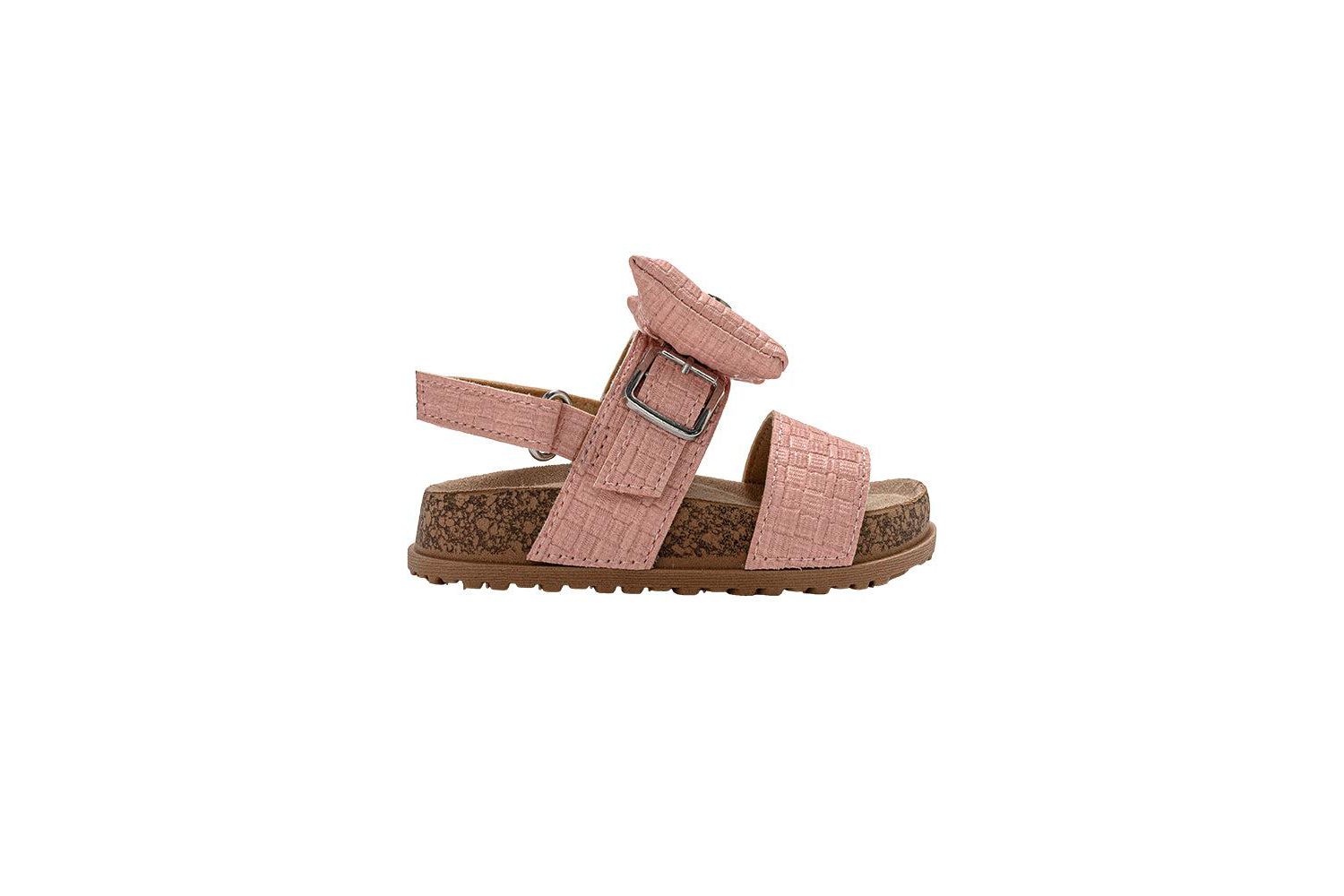 Big Girls Sandals - Cute Footbed Sandals and Flat Summer Shoes with Puffy Bow