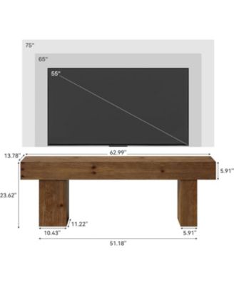 Solid Wood TV Stand, for 55/60/65/75-Inch Television