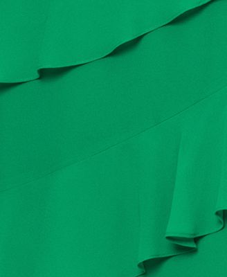 Women's Halter Tiered Ruffle Gown