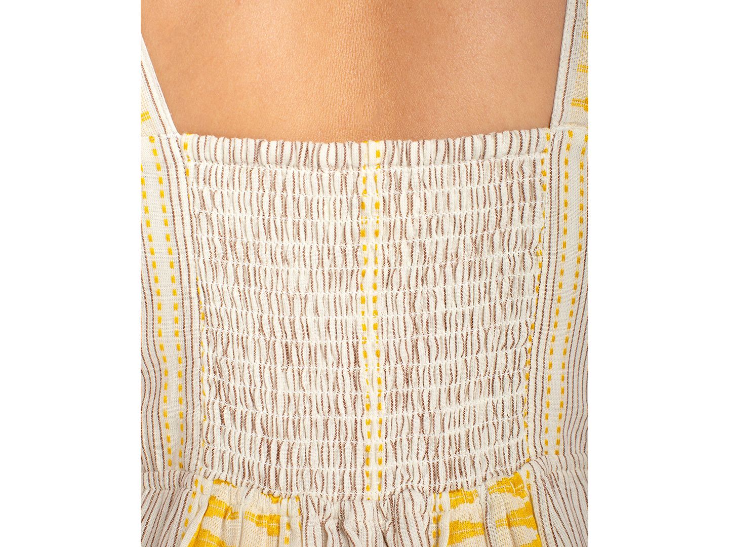 Женское платье Liverpool Los Angeles Petite Sleeveless V-Neck Midi, цвет: Кремовый коричневый полосатый — фото 2