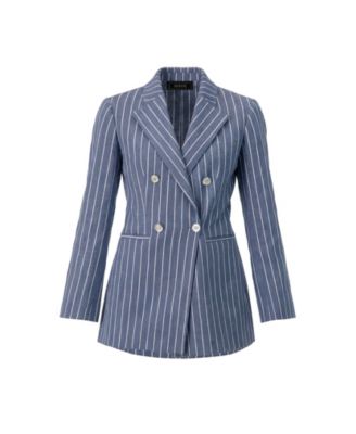 Women's Double-Breasted Striped Blazer