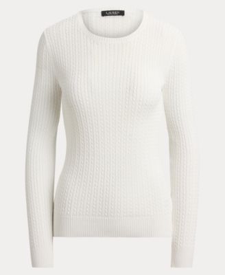 Women's Mini-Cable Crewneck Sweater