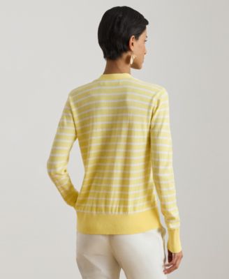 Women's Striped V-Neck Cardigan