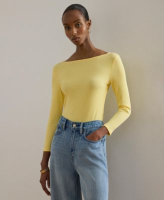 Women's Slim Fit Boat Neck Top