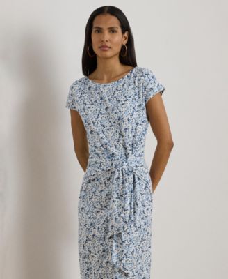 Women's Floral Boat Neck Dress