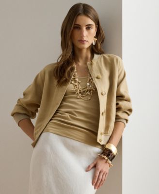 Women's Baseball Collar Bomber Jacket