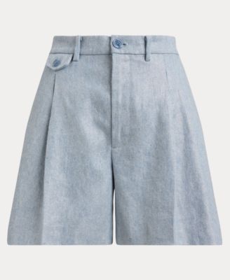 Women's Wide-Leg Pleated Shorts