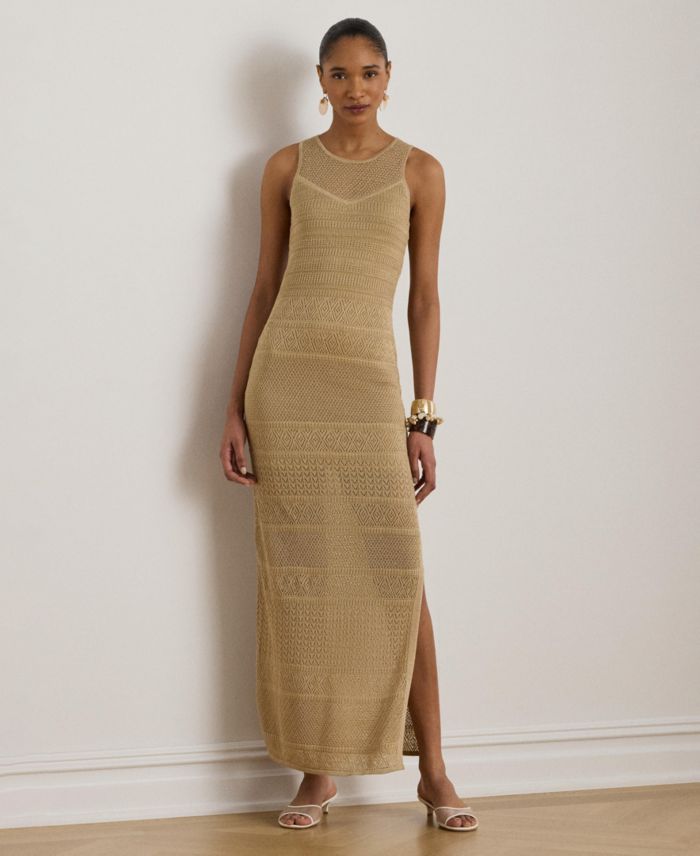 Lauren Ralph Lauren Women's Round Neck Maxi Dress