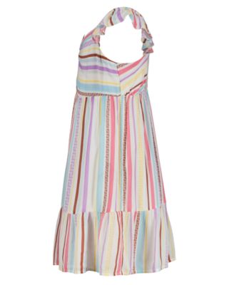Girls' 7-16 Flutter-Sleeve Sweetheart Neck Dress