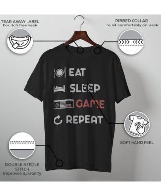 Nintendo Men's NES Eat Sleep Game Repeat Short Sleeve T-Shirt