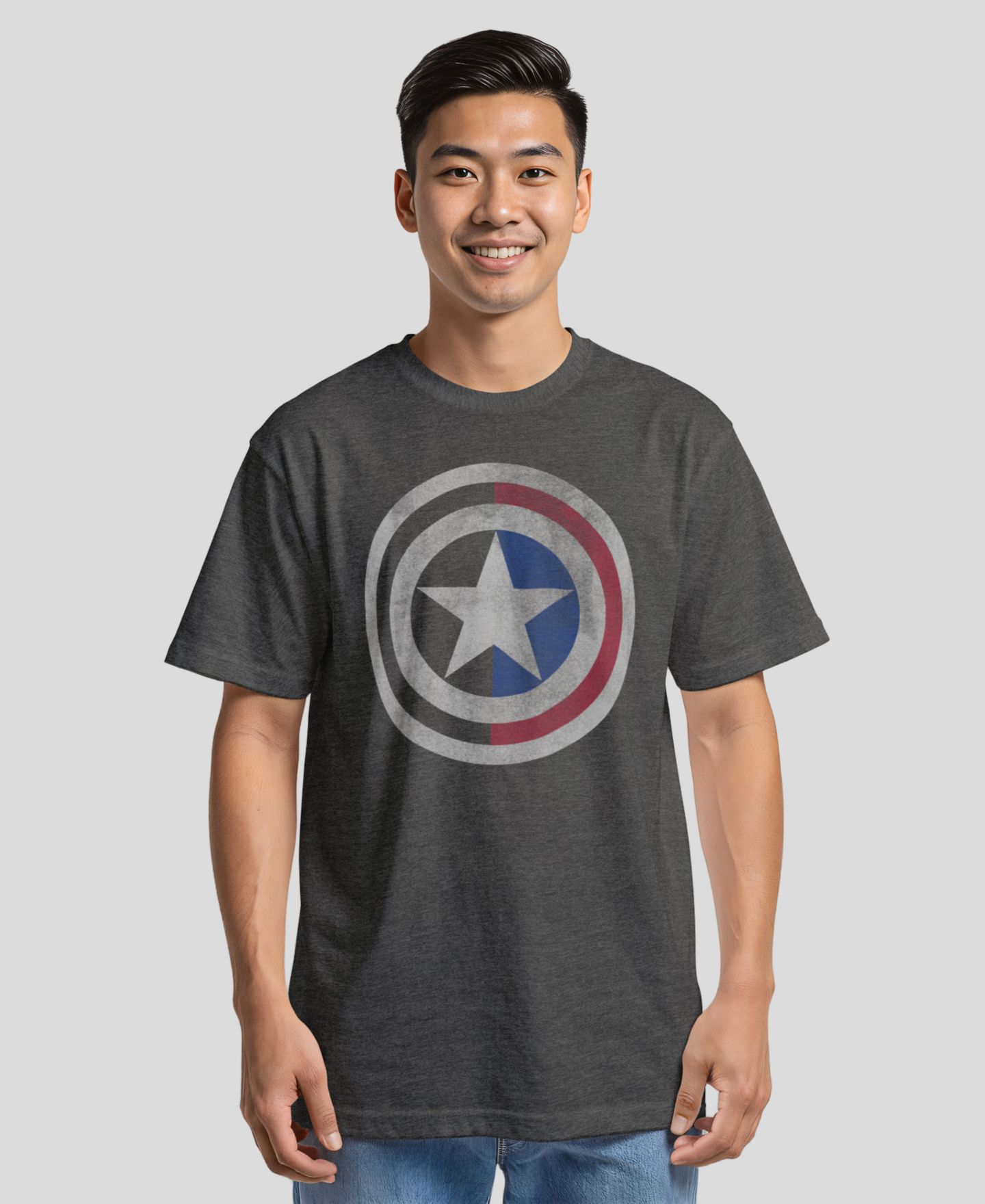 Мужская футболка Fifth Sun Captain Half Shield Short-Sleeve, цвет: Угольный — фото 1