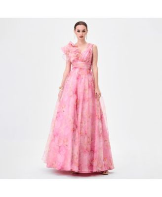 Women's Cressida Ruffle Shoulder Gown