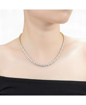 Dazzling Cubic Zirconia Tennis Necklace