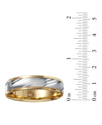 Men's 6mm Ring in 14k Gold and 14k White Gold