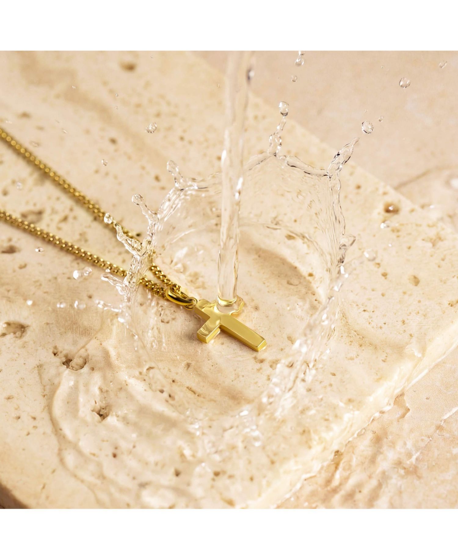 Women's Petite Cross - Gold Pendant