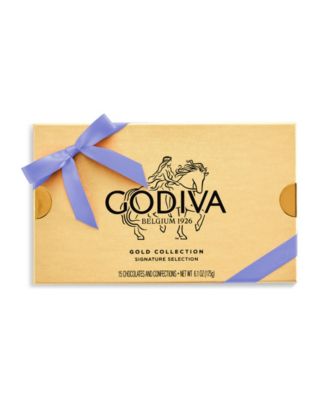 Assorted Chocolate Gold Gift Box with Iris Ribbon, 15-Pc.