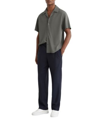 Men's Textured Cuban-Collar Shirt