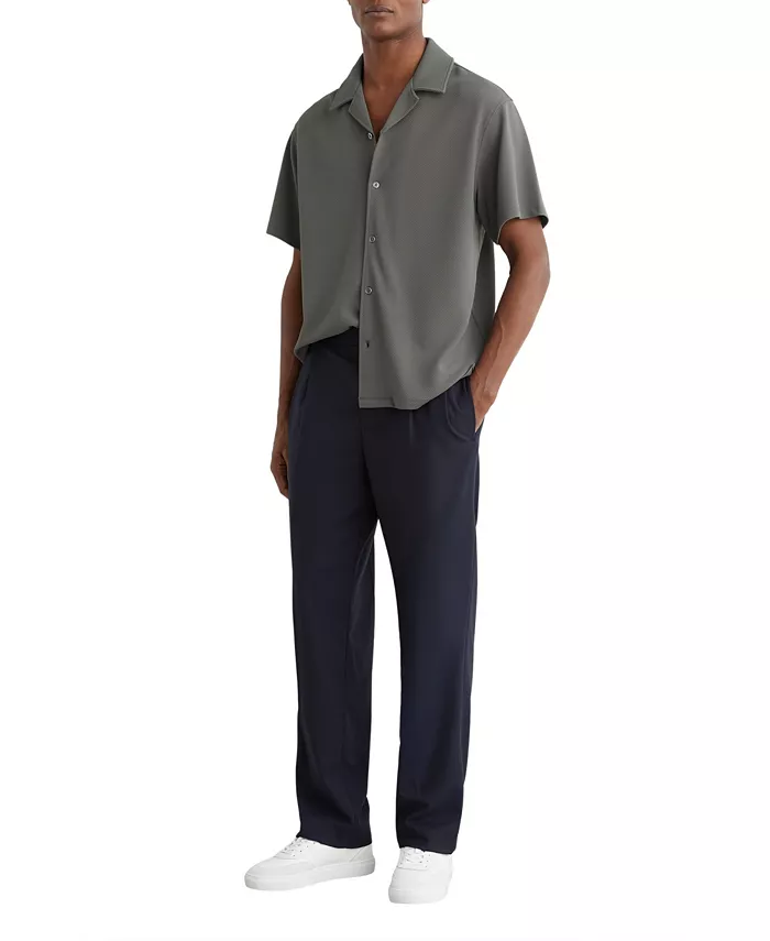 Men's Cedric Textured Cuban-Collar Shirt - thumbnail 2