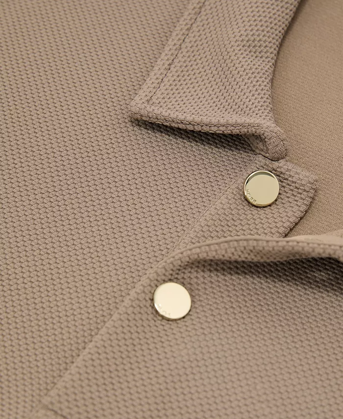 Men's Kennedy Textured Half-Button Polo Shirt - thumbnail 4
