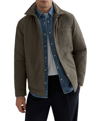 Men's Quilted Press-Stud Overshirt