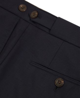 Men's Wool-Blend Tailored-Fit Suit Pants
