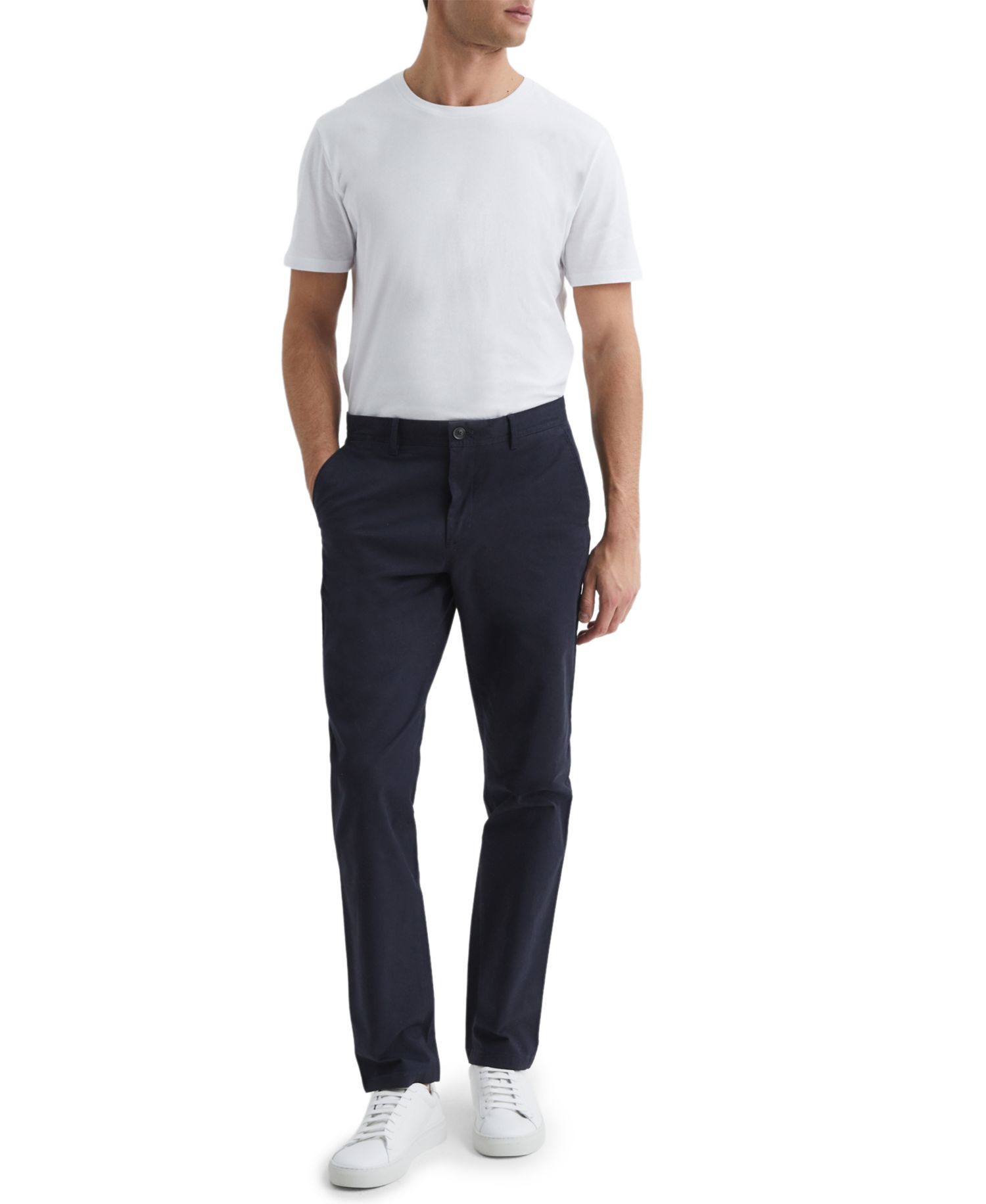Men's Pitch Washed-Cotton Slim-Fit Chinos Pants