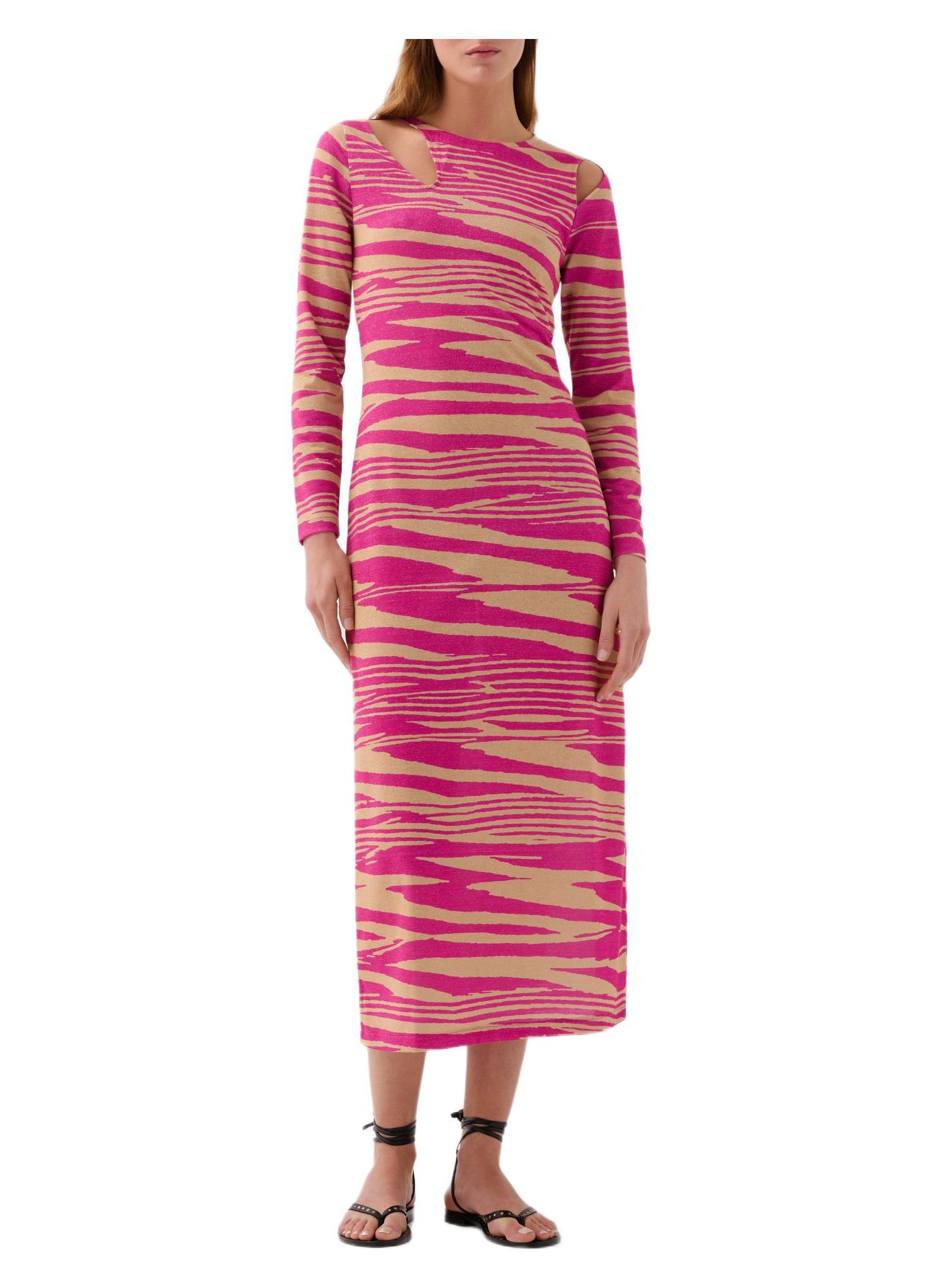 Women's Zebra Lurex Jersey Dress