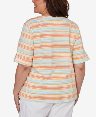 Plus Size Embellished Stretch V-Neck Top