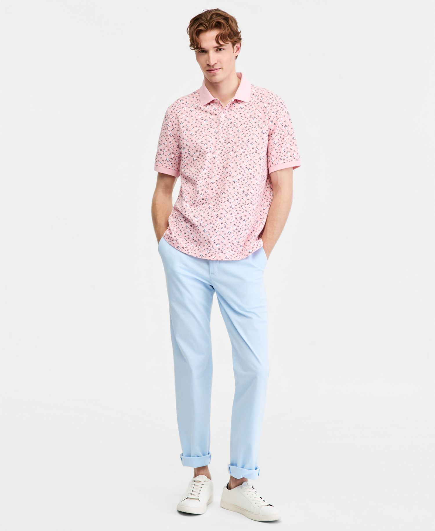 Men's Printed Pique Polo Shirt