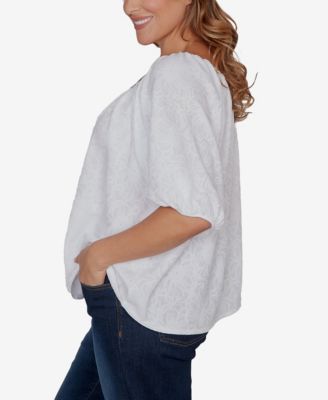 Plus Size Textured Convertible Knit Top