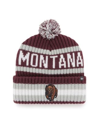Men's Maroon Montana Grizzlies Bering Cuffed Knit Hat with Pom