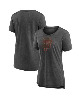 Women's Gray San Francisco Giants Weathered Logo Tri-Blend T-Shirt