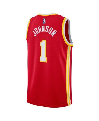 Men's and Women's Jalen Johnson Red Atlanta Hawks Swingman Icon Edition Jersey