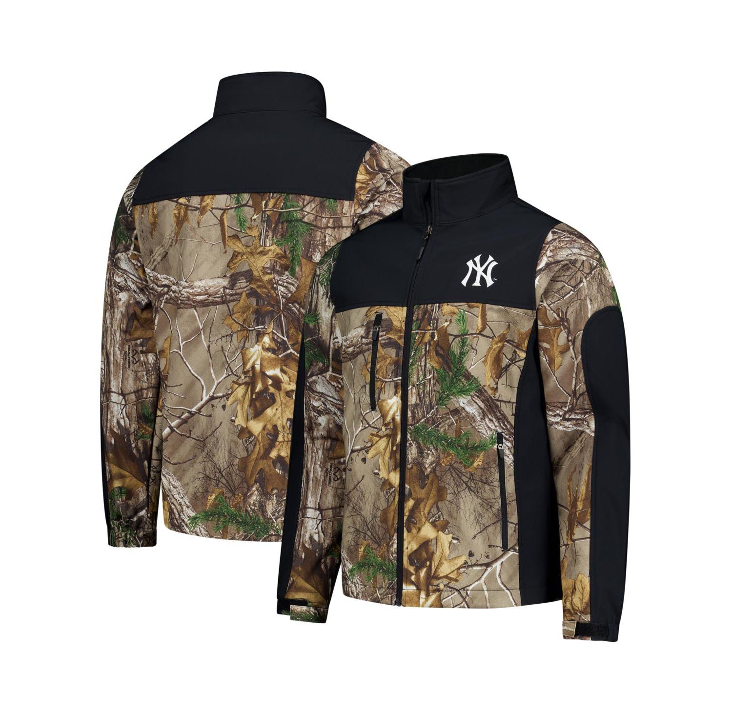 Men's Camo New York Yankees Hunter Softshell Realtree Full-Zip Jacket